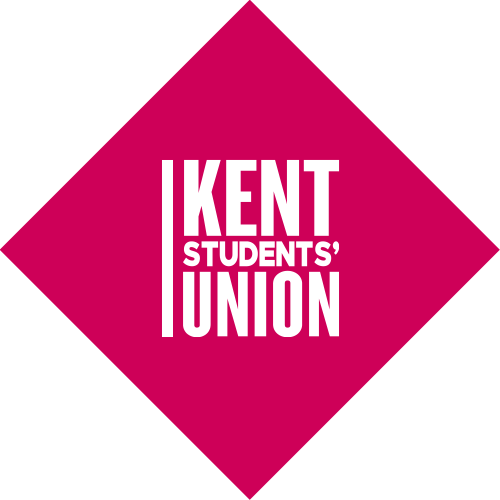 Kent Union logo on bright pink background